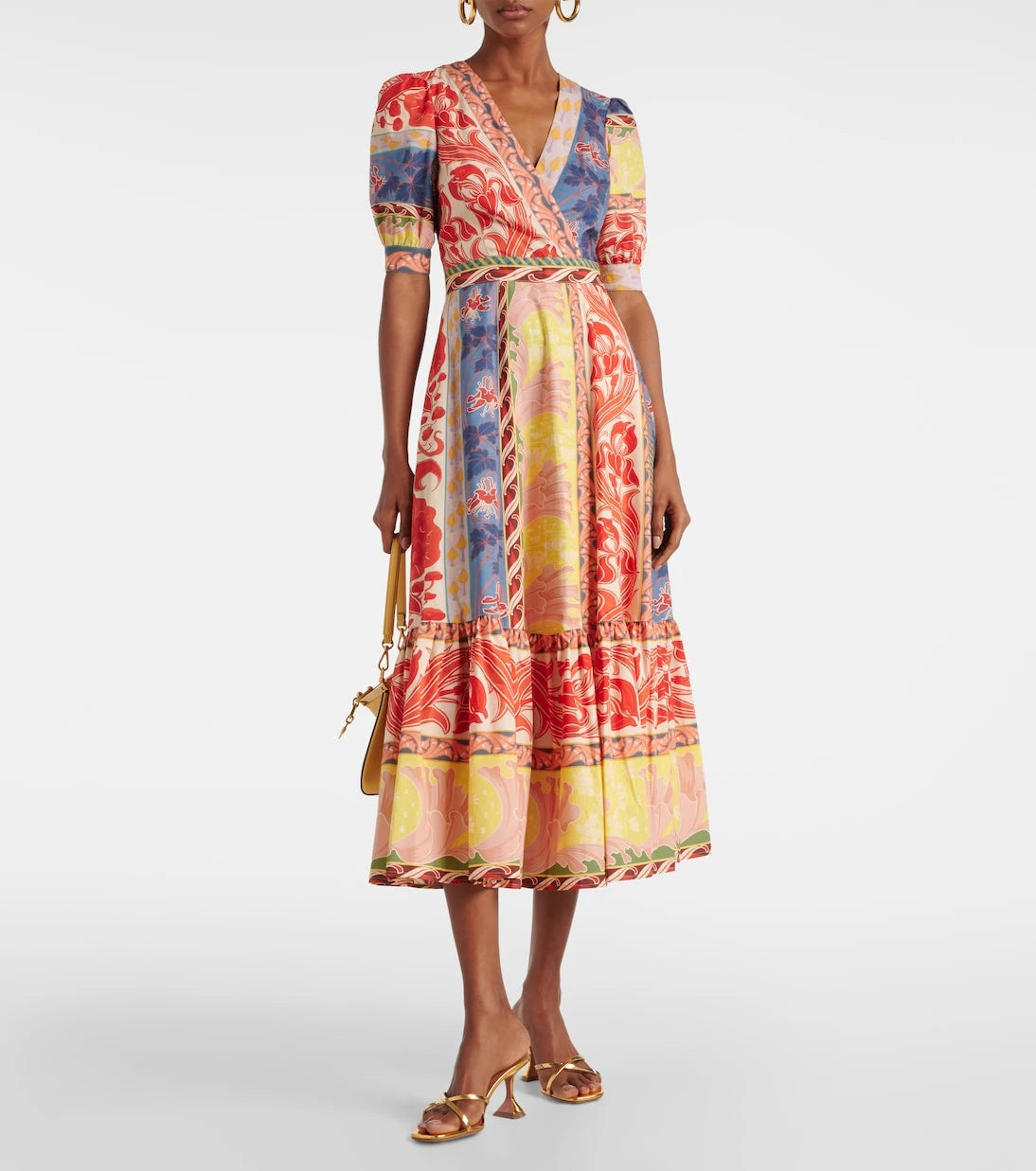 Etro - Printed cotton wrap dress
