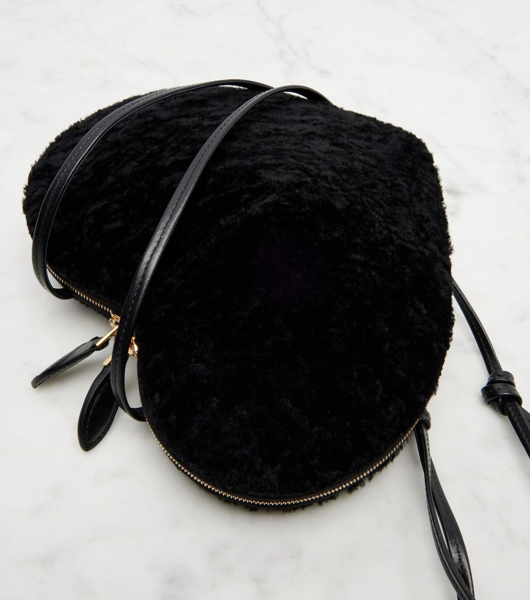 Alaïa - Le Coeur Small shearling crossbody bag