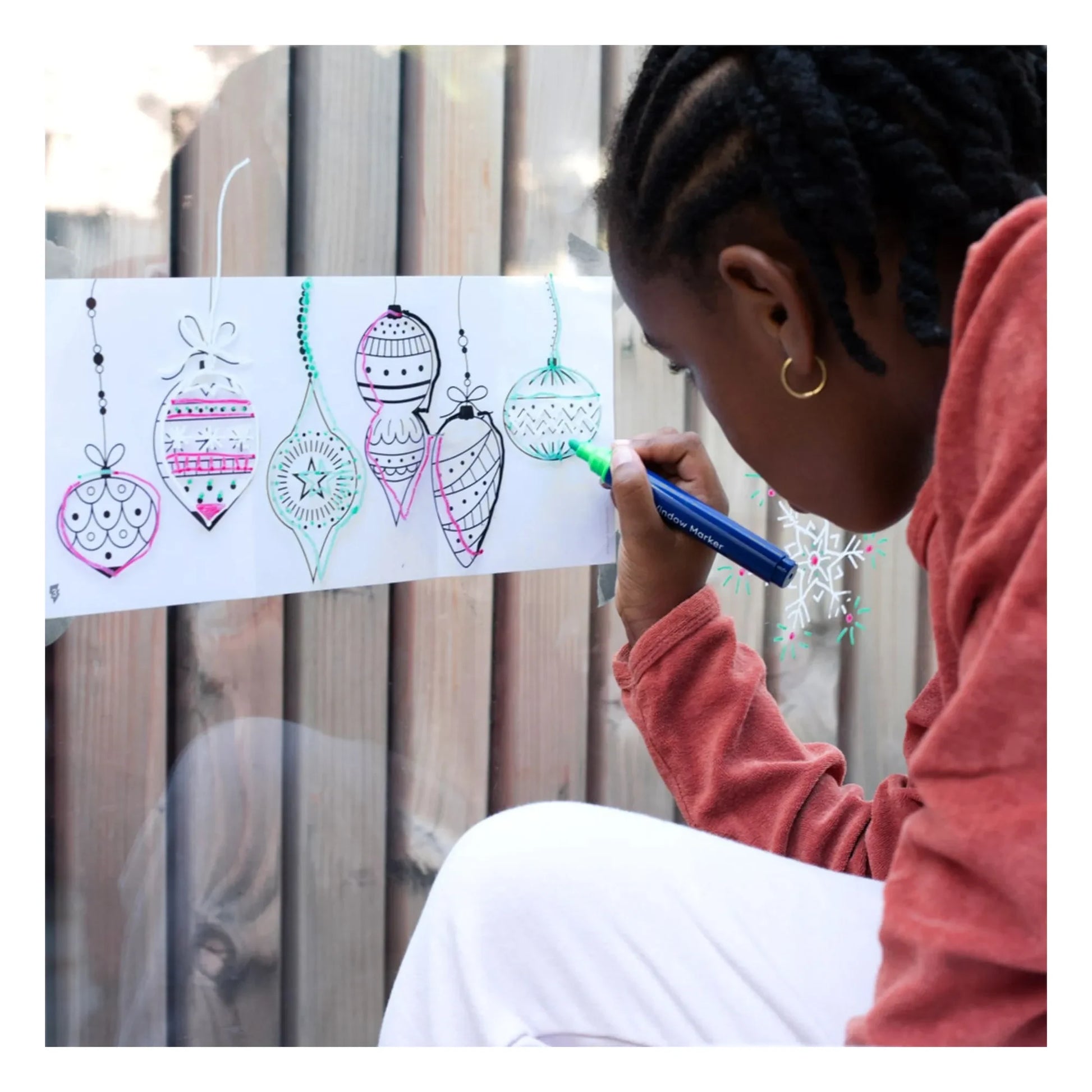 Superpetit - Set of 4 window markers with Christmas designs