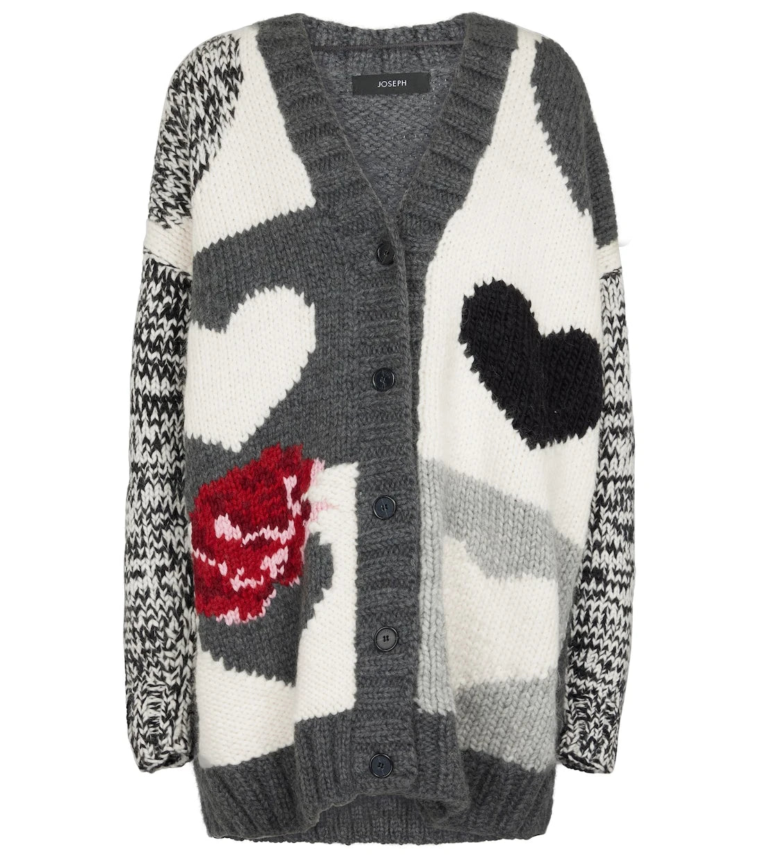 Joseph - Intarsia wool-blend cardigan