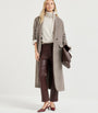 Brunello Cucinelli Brown Virgin Wool-Blend Mélange Coat