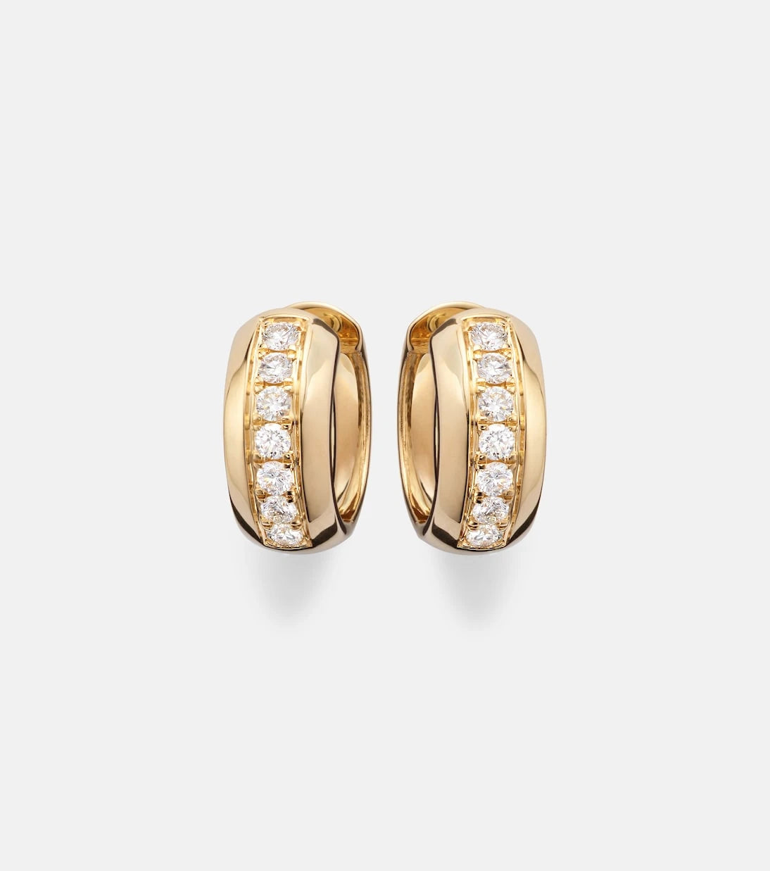 Stone and Strand - أقراط ذهب عيار 14 على شكل "هاجي" مع ألماس