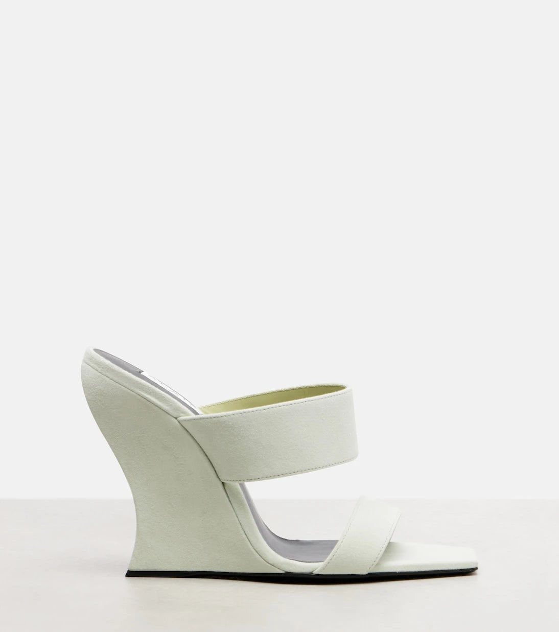Alaïa - Wave 110 suede wedge mules