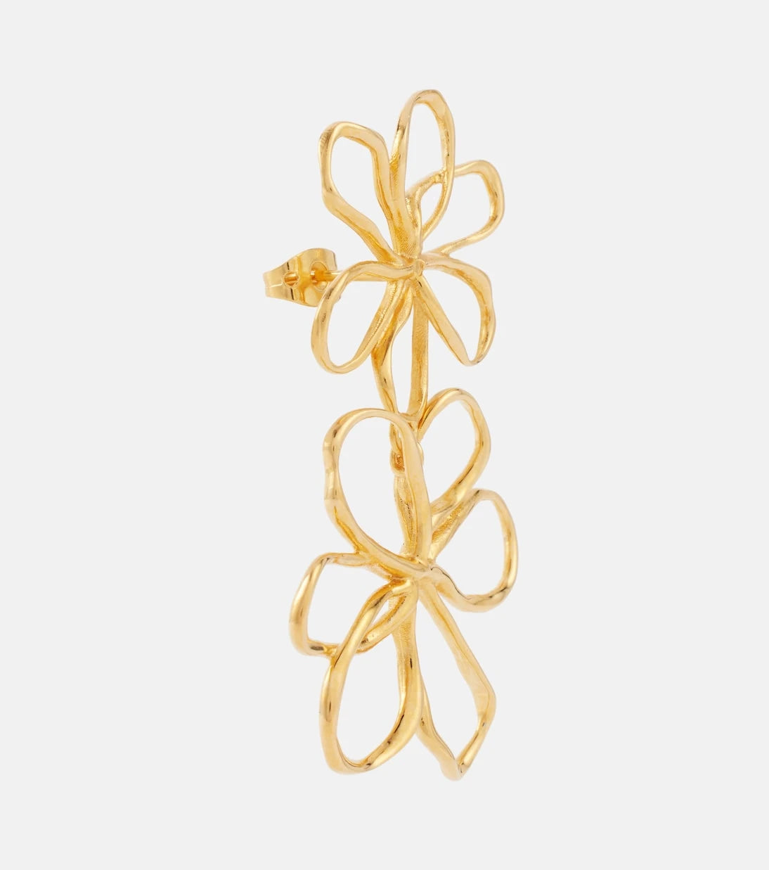 Oscar de la Renta - Threaded Flower drop earrings