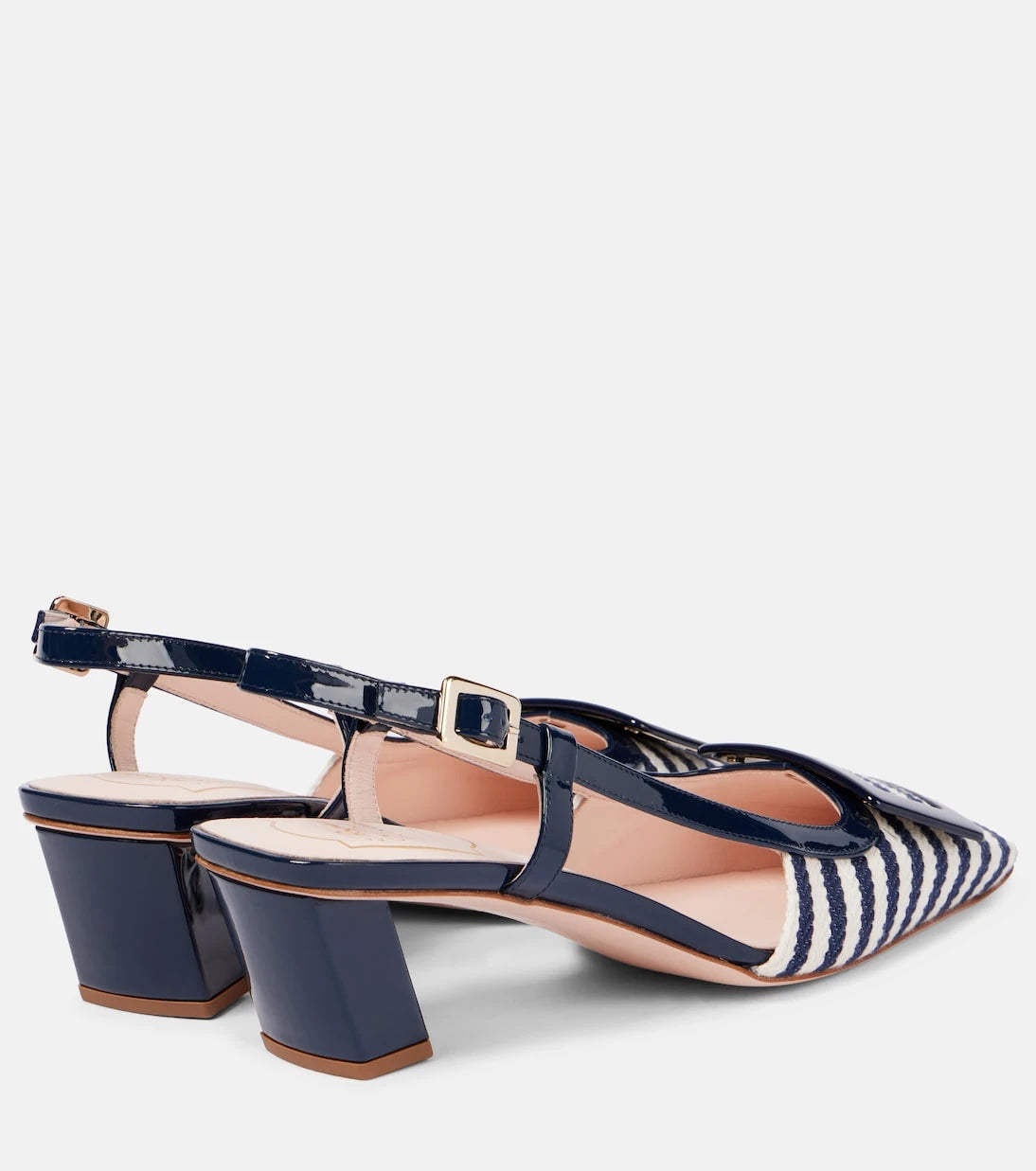 Roger Vivier - Belle Vivier 45 canvas slingback pumps