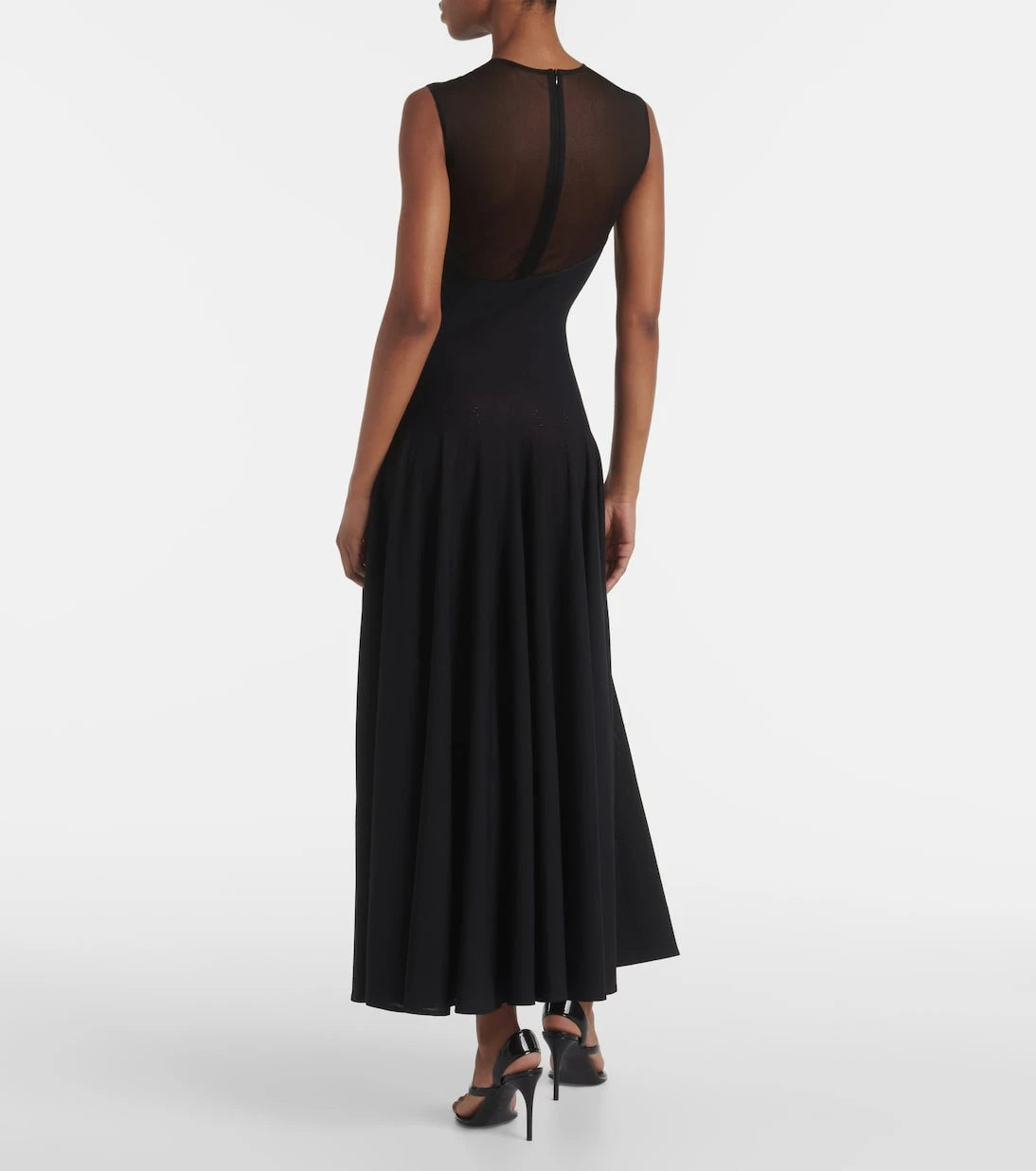 Alaïa - فستان ماكسي مُخاط بقصّات