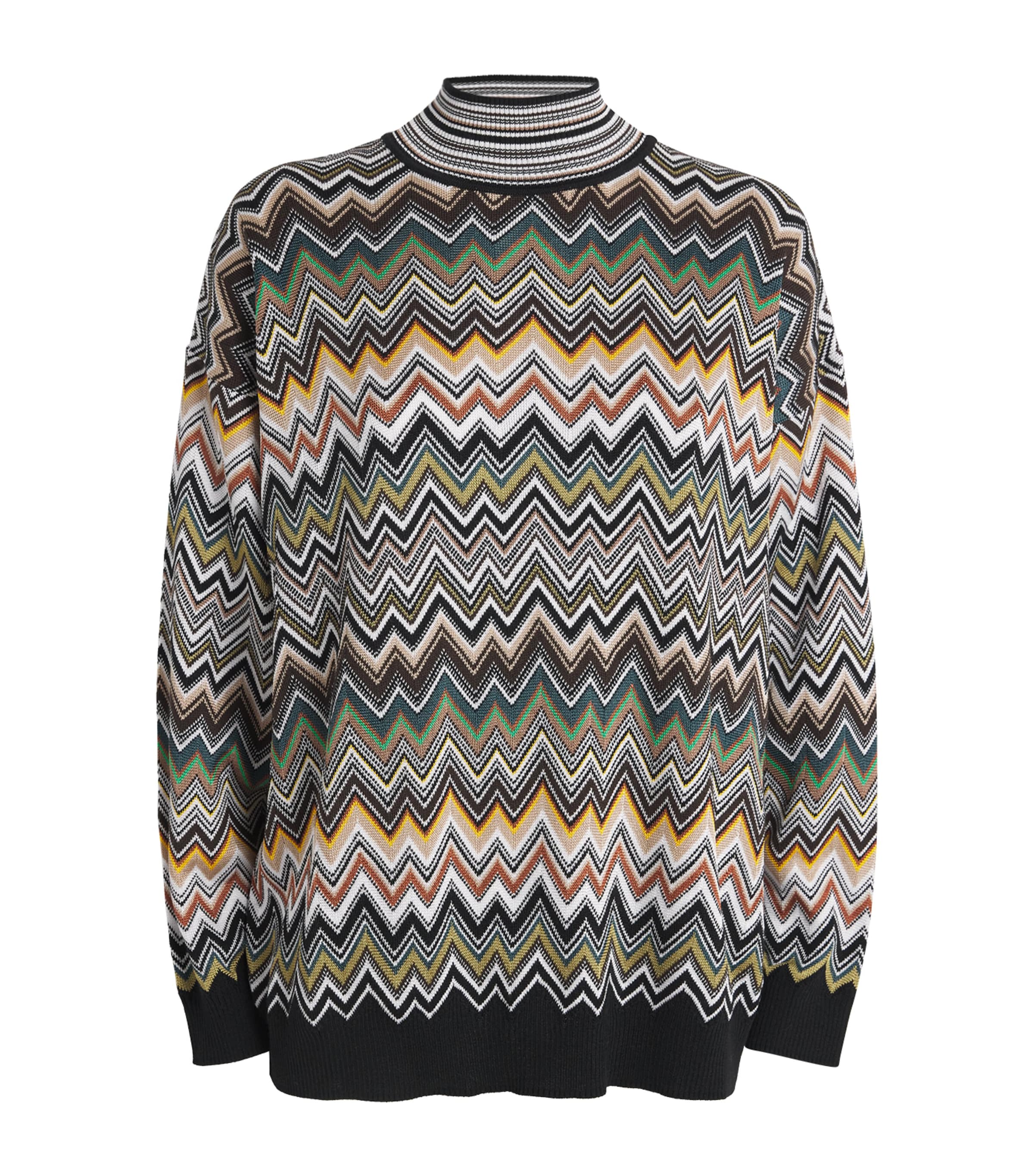 Missoni Multi Zigzag High-Neck Sweater