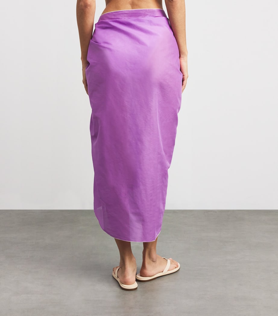Eres Purple Cotton Cabine Sarong