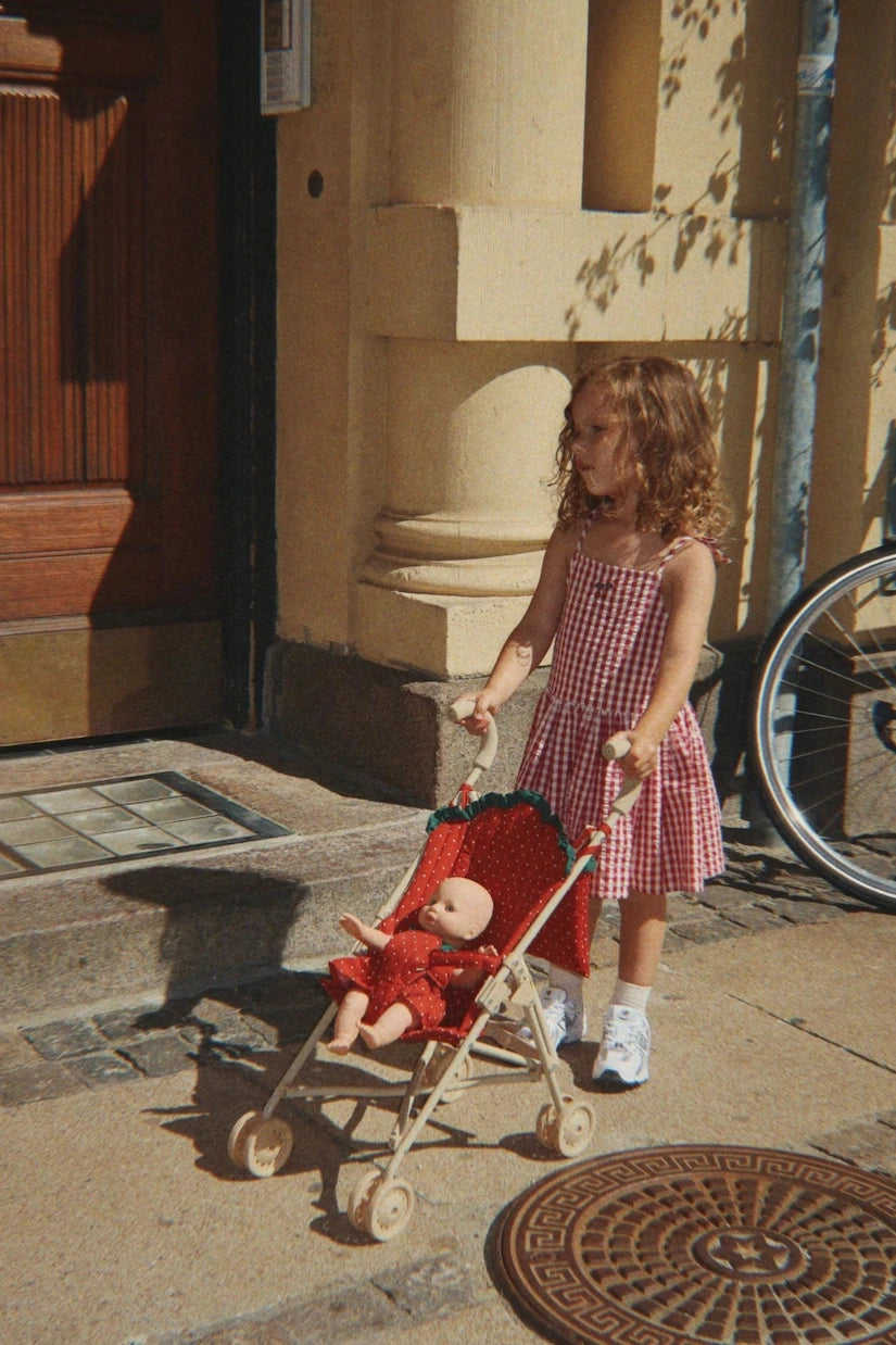 Konges Sløjd - Isotta checked gathered cotton dress