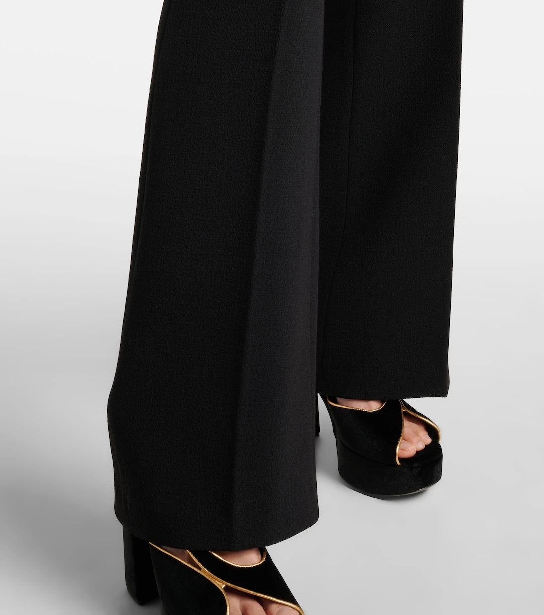 Etro - High-rise wool flared pants