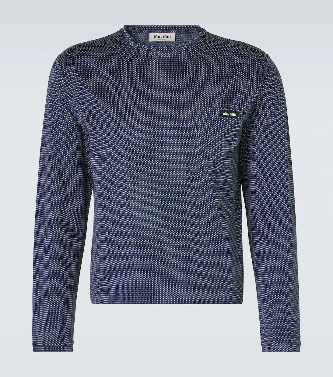 Miu Miu - Striped cotton jersey jacquard T-shirt
