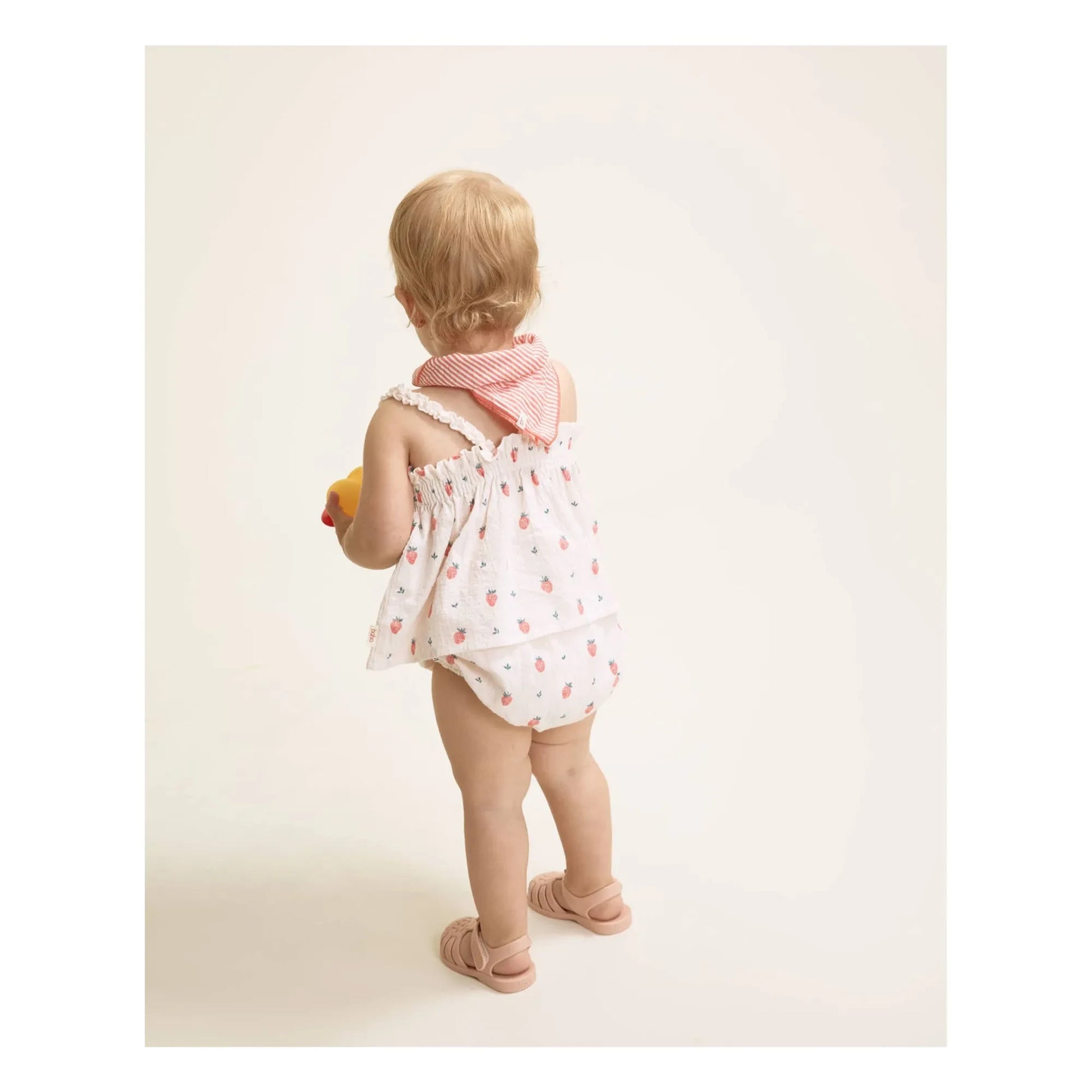 Búho - Organic Cotton Strawberry Top | Pale Pink