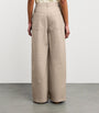 Yves Salomon Beige Lambskin Wide-Leg Trousers