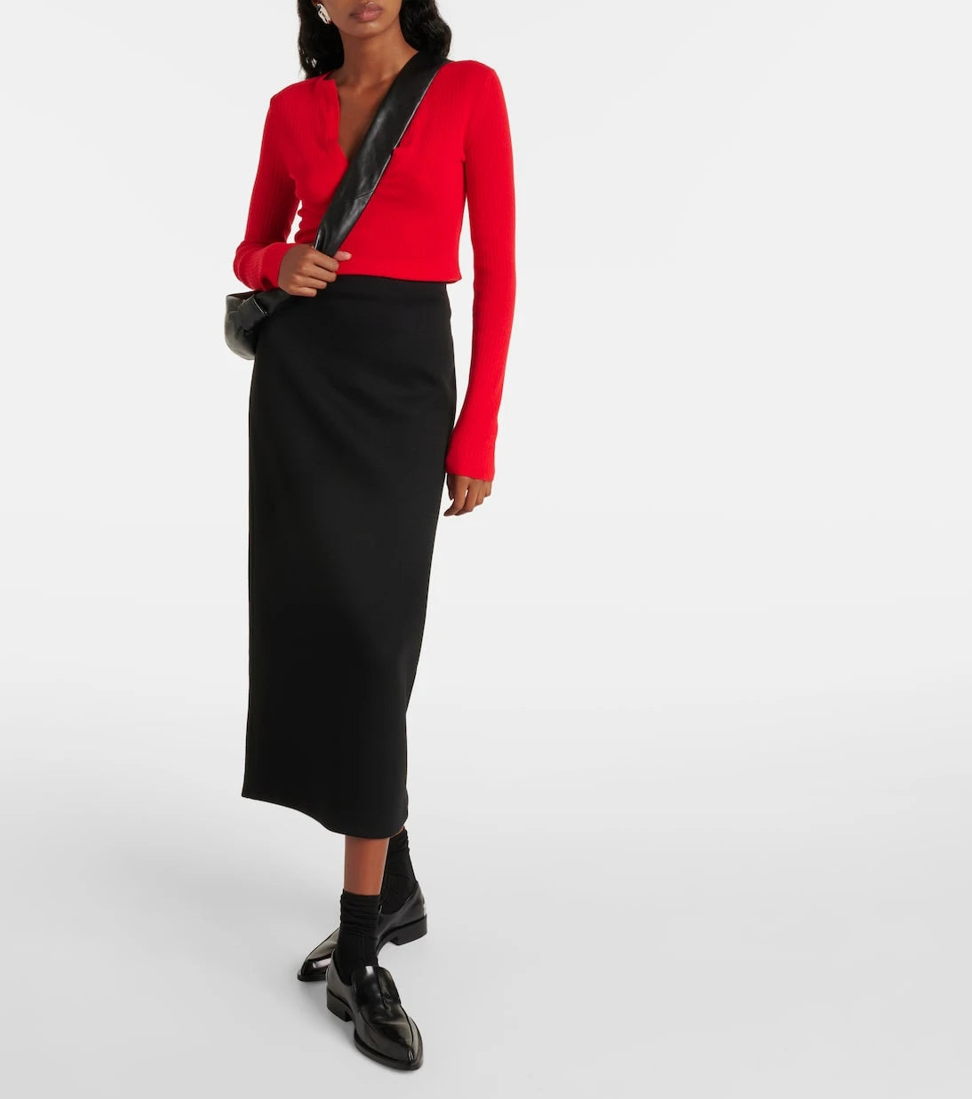 'S Max Mara - Jersey midi skirt