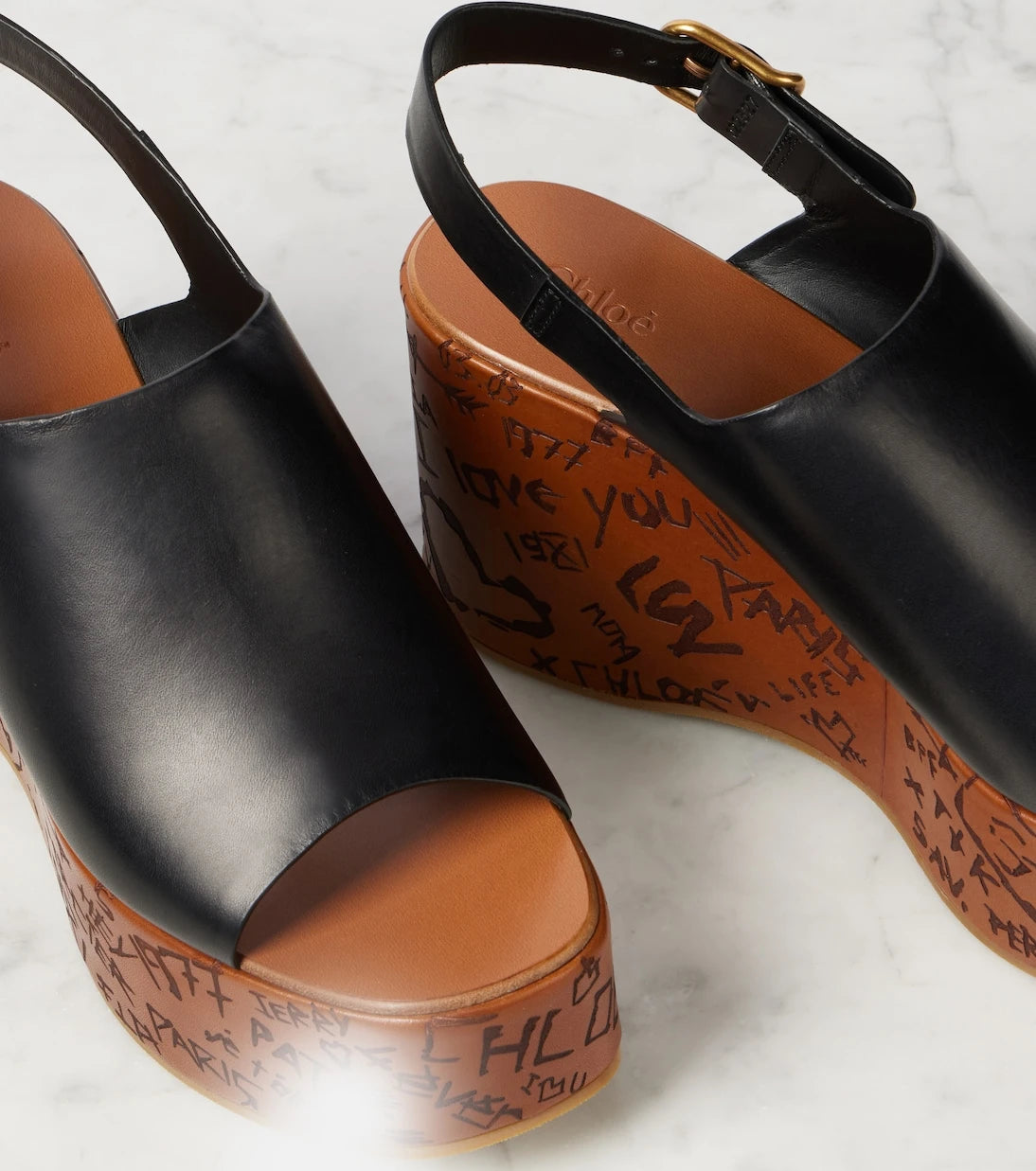 Chloé - Maxime leather wedges