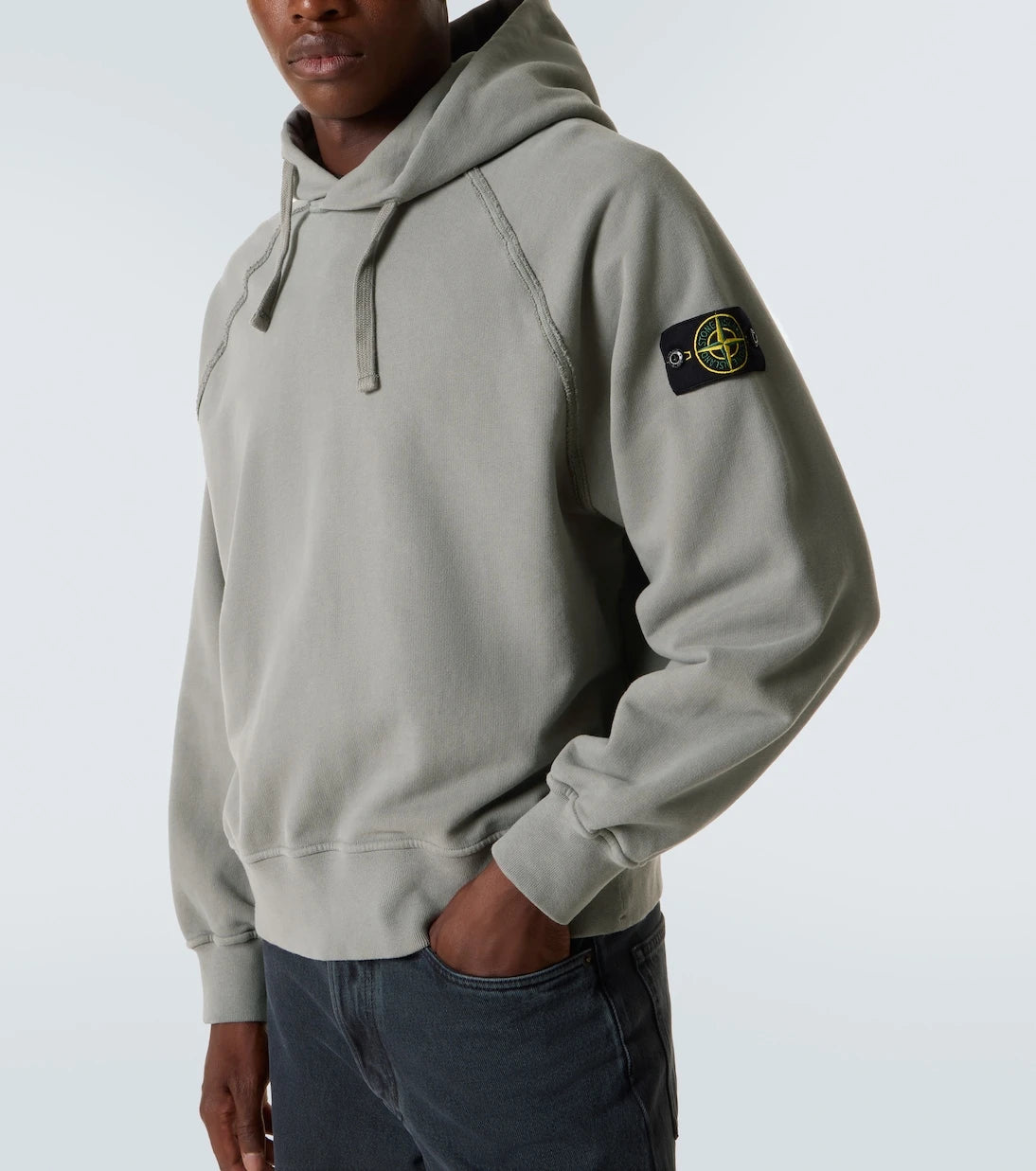 Stone Island - هودي قطني بقلنسوة طراز Compass