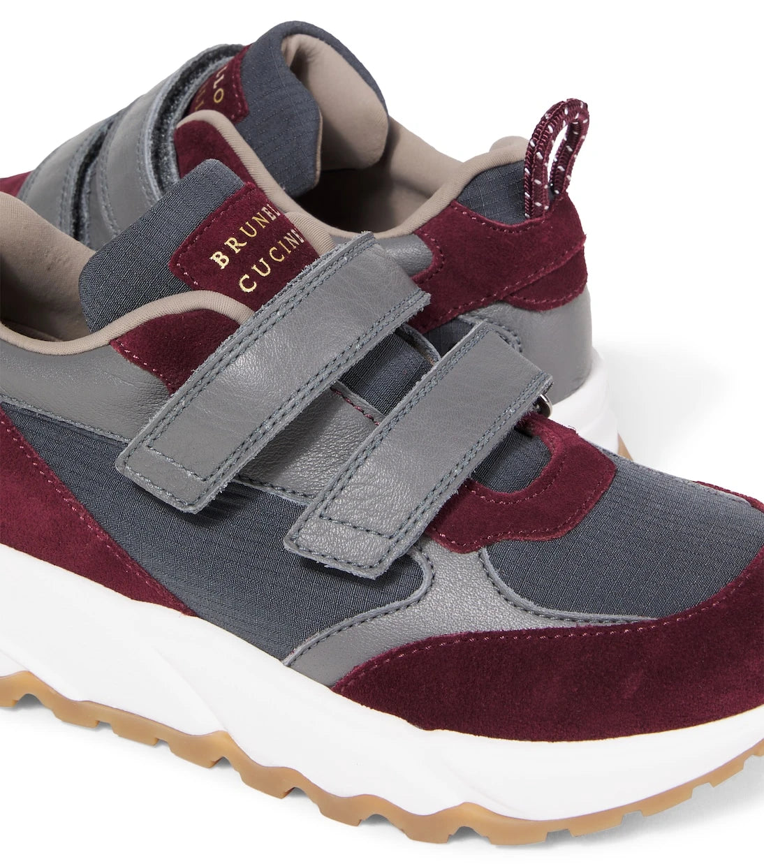 Brunello Cucinelli Kids - Suede-trimmed sneakers