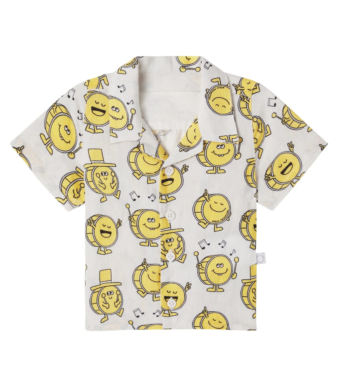 Stella McCartney Kids - قميص أطفال من القطن والكتان المطبوع