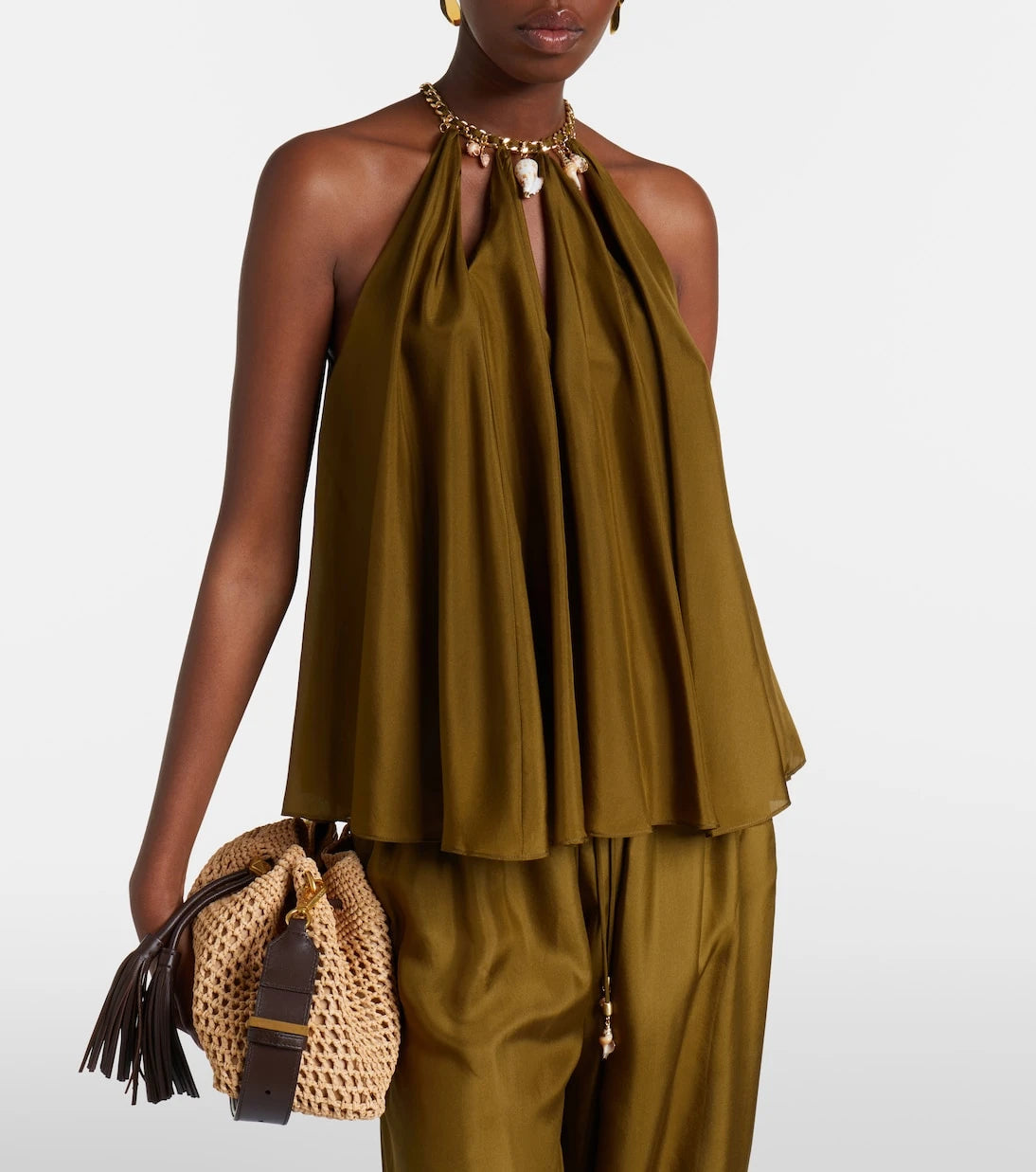 Zimmermann - Mahon embellished silk top