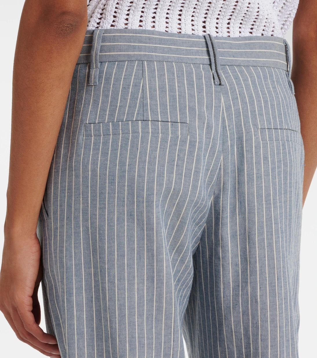 Brunello Cucinelli - Linen and cotton-blend wide-leg pants