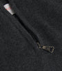 Derek Rose Black Cashmere Half-Zip Finley Sweater