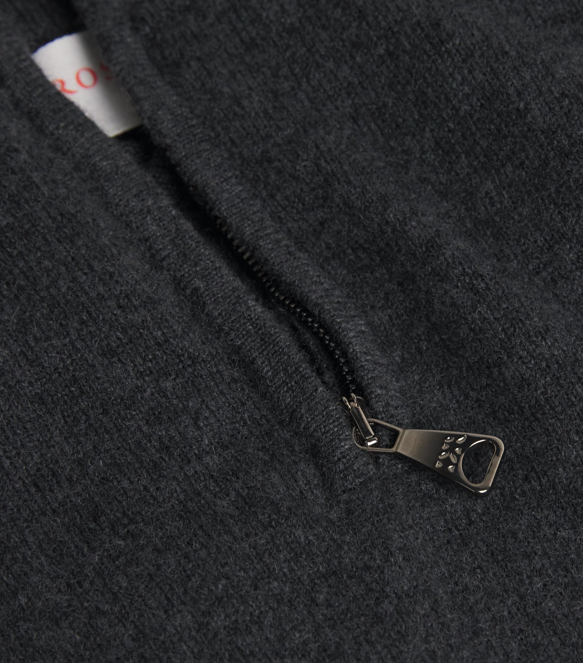 Derek Rose Black Cashmere Half-Zip Finley Sweater