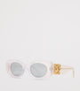 LOEWE White Bevelled Oval Sunglasses