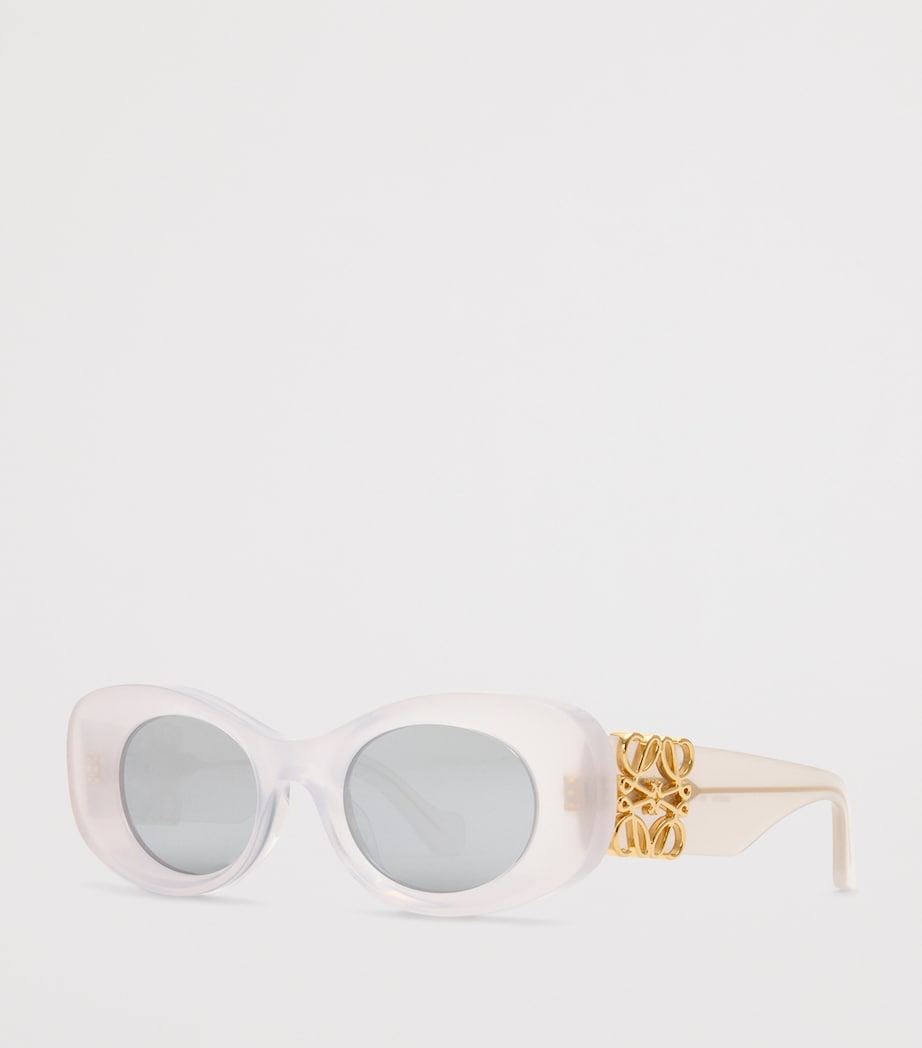 LOEWE White Bevelled Oval Sunglasses