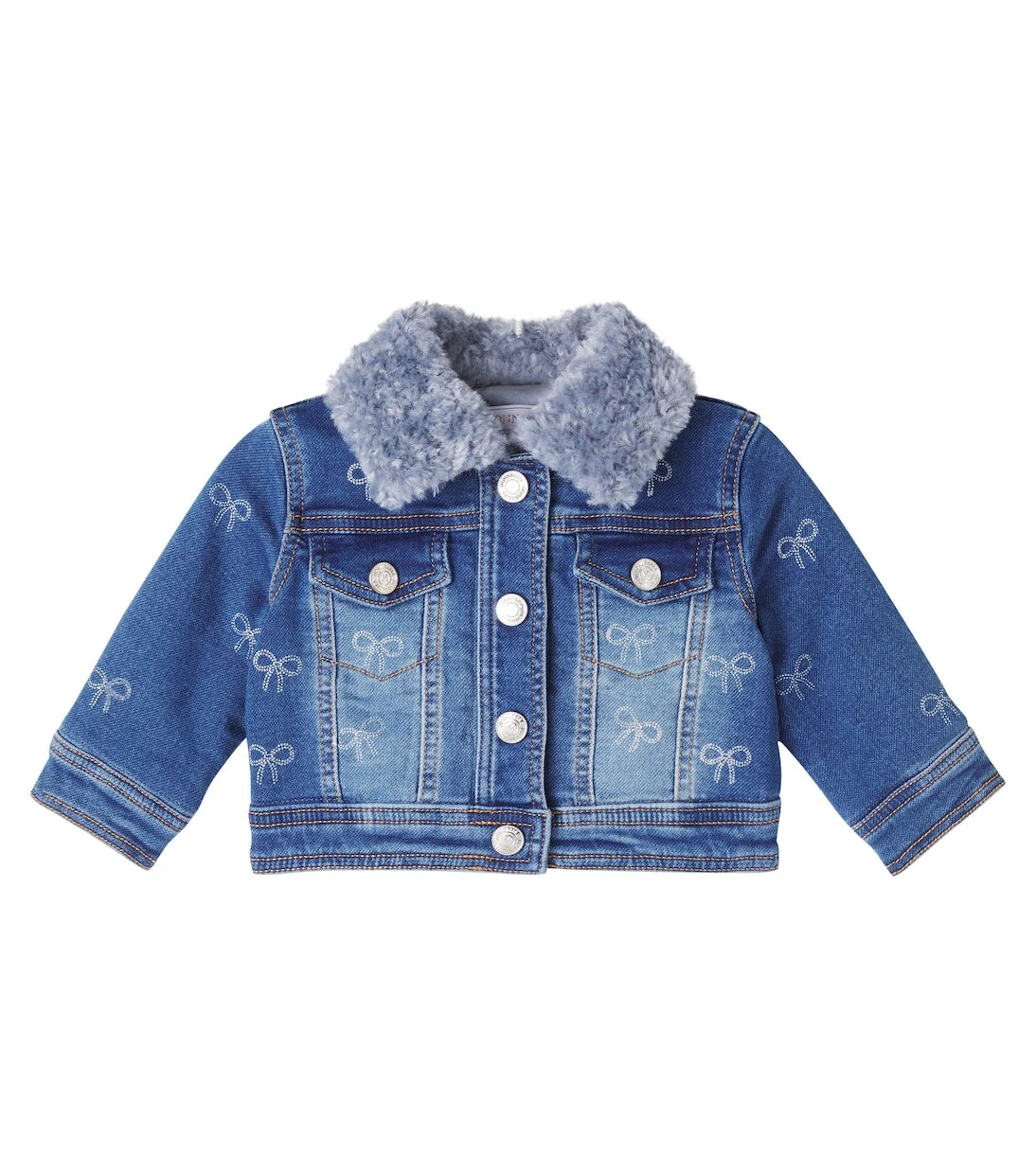 Monnalisa - Baby embroidered denim jacket