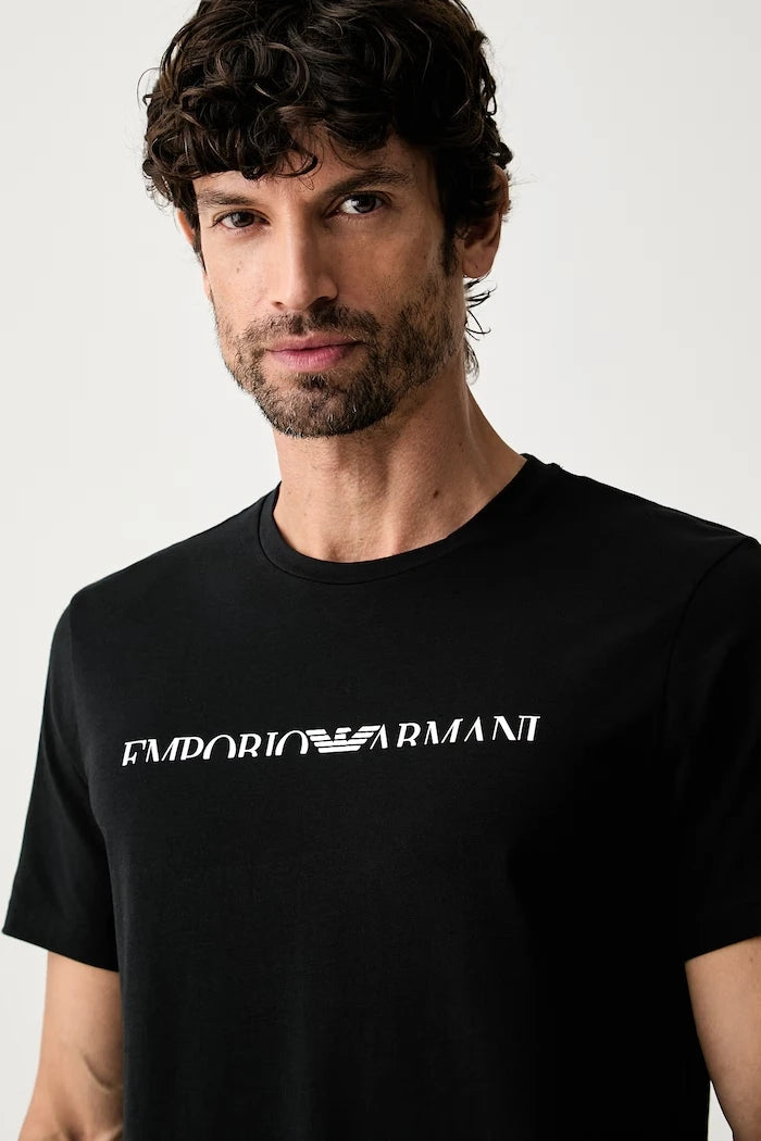 Emporio Armani Underwear pamuklu elastanlı erkek ev tişörtü