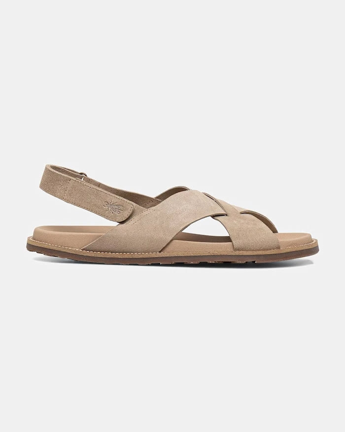 Fly London erkek düz tabanlı süet sandalet MARM391FLY