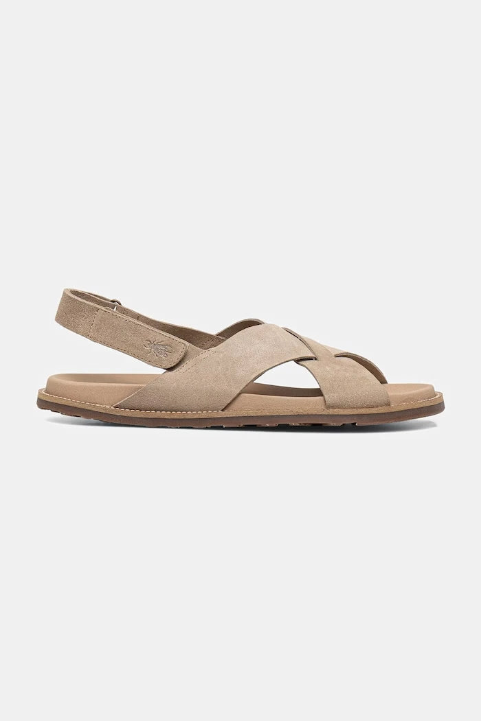 Fly London erkek düz tabanlı süet sandalet MARM391FLY