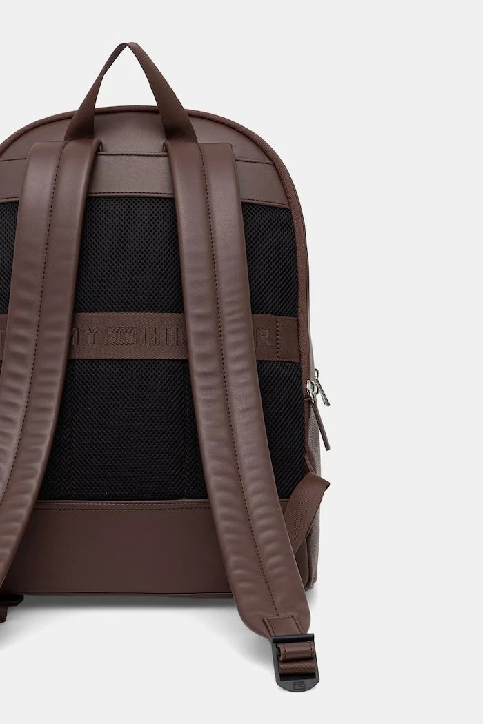 Tommy Hilfiger erkek suni deri şehir sırt çantası