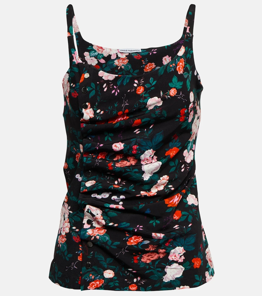 Rabanne - Ruched floral top