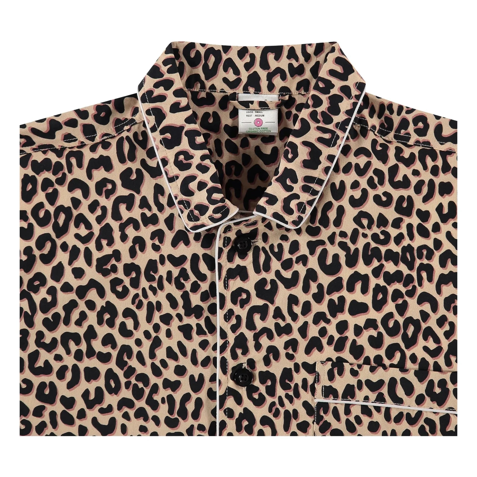 Pockies - Leopard Pyjama Shirt | Beige