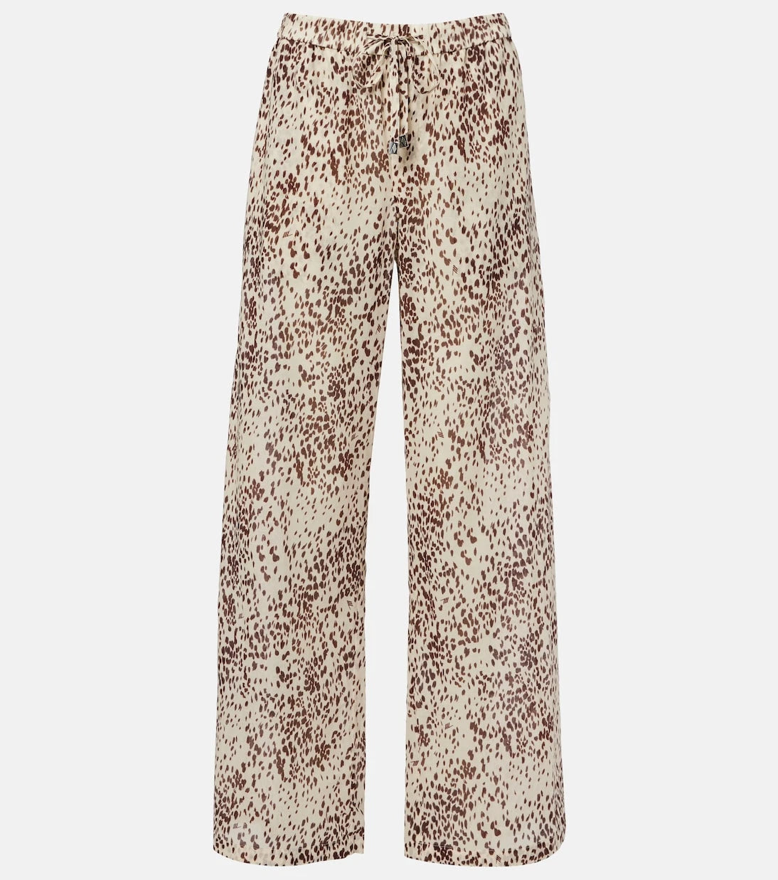 The Attico - Leopard-print cotton wide-leg pants