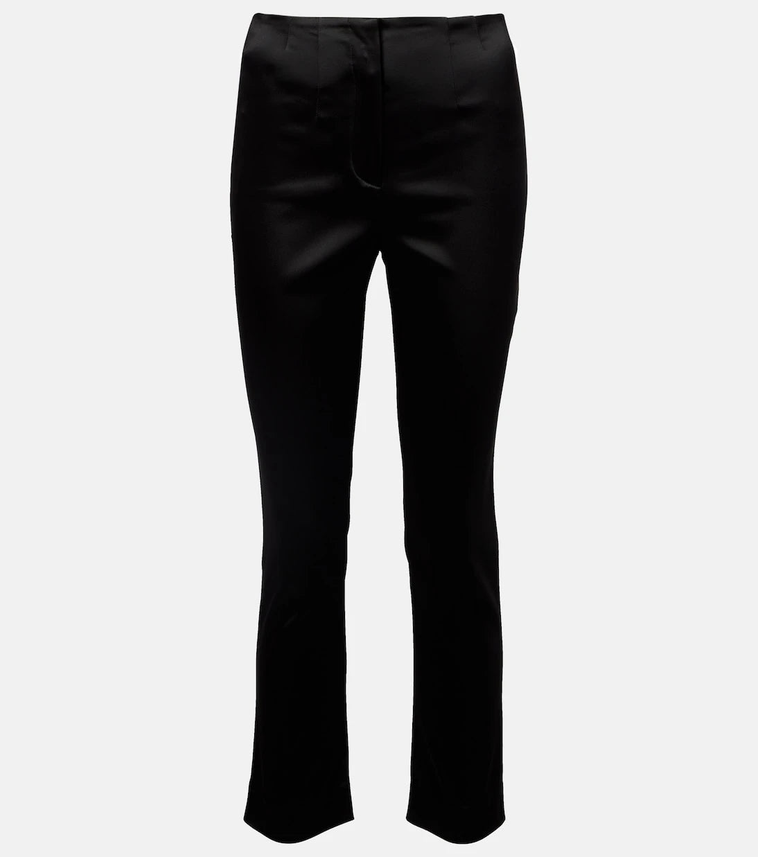 Veronica Beard - Stila cropped high-rise satin slim pants