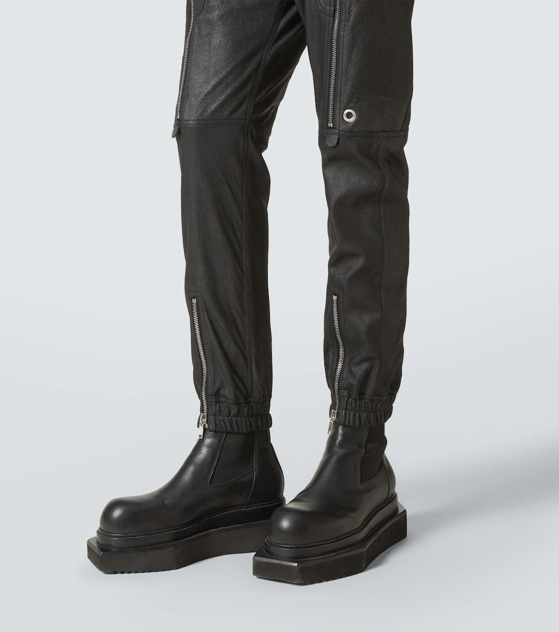 Rick Owens - Bauhaus leather cargo pants