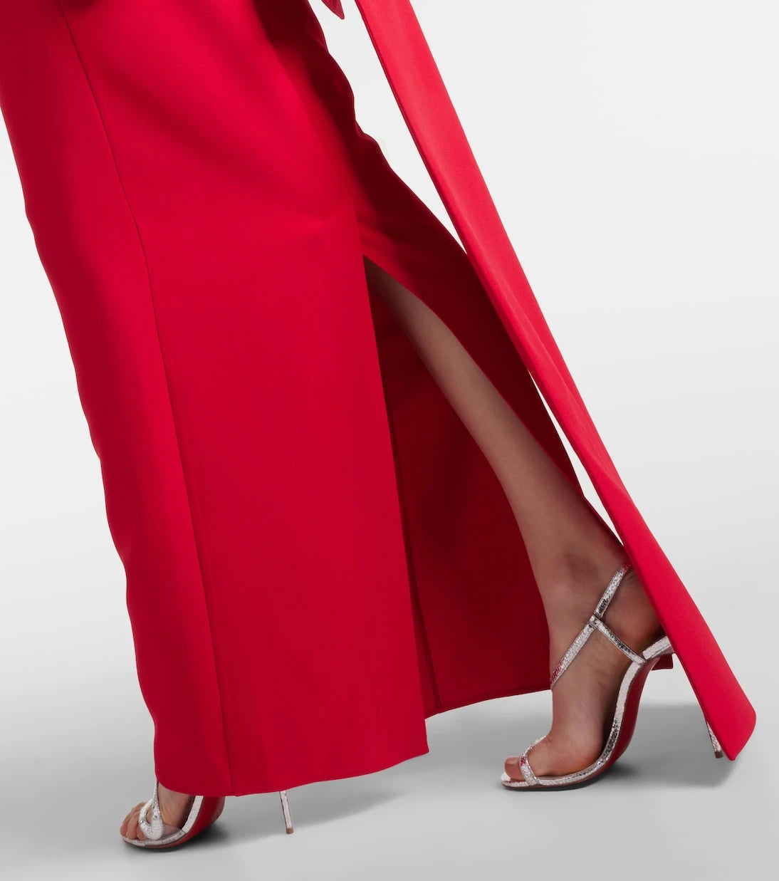 Safiyaa - Embroidered caped crêpe gown