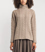 Max Mara Beige Wool-Cashmere Rollneck Sweater