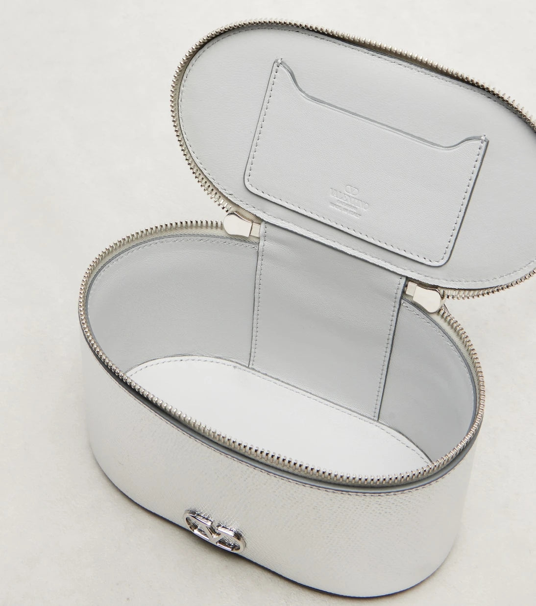 Valentino Garavani - VLogo Mini metallic leather vanity bag