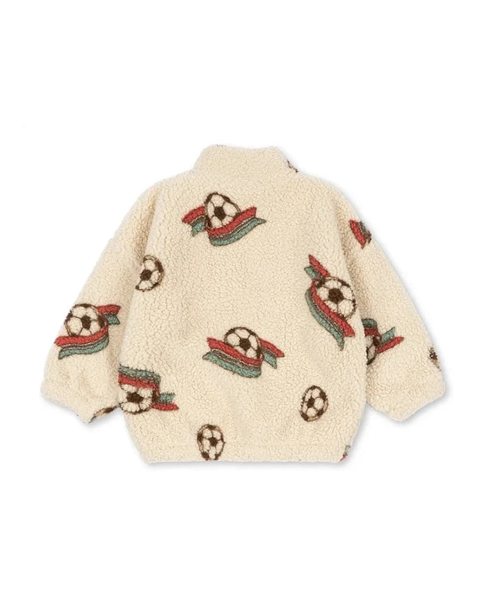 Konges Sløjd Çocuk Polar Ceketi JODY TEDDY HALF ZIP GRS