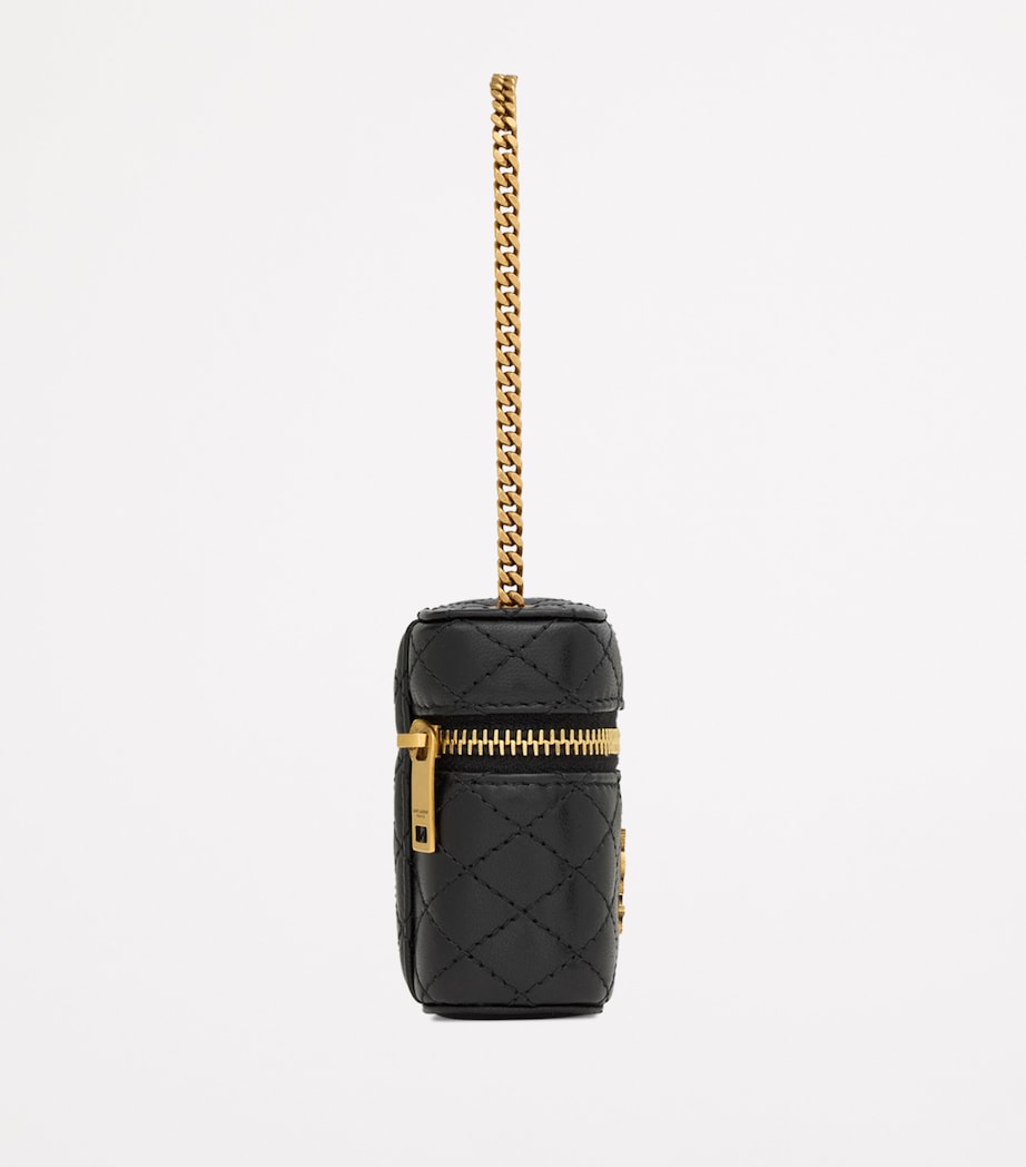 Saint Laurent Black Micro Gabby Quilted Vanity Bag