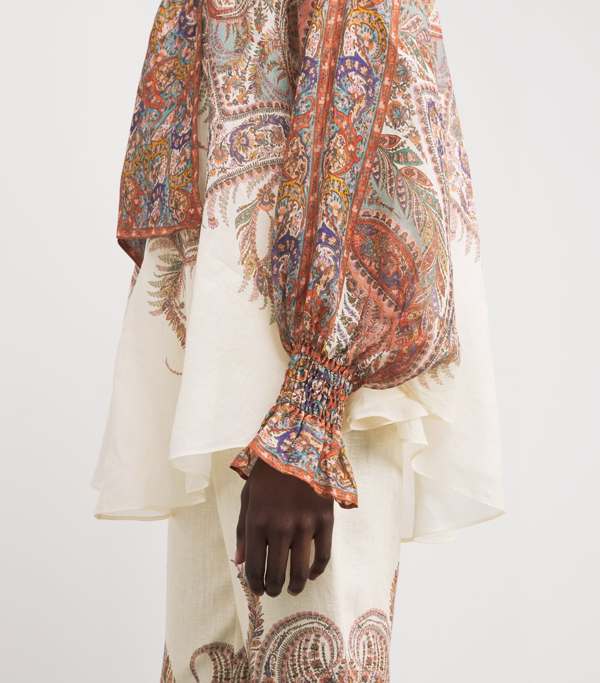 Ivory Ramie Paisley Rhiannon Blouse