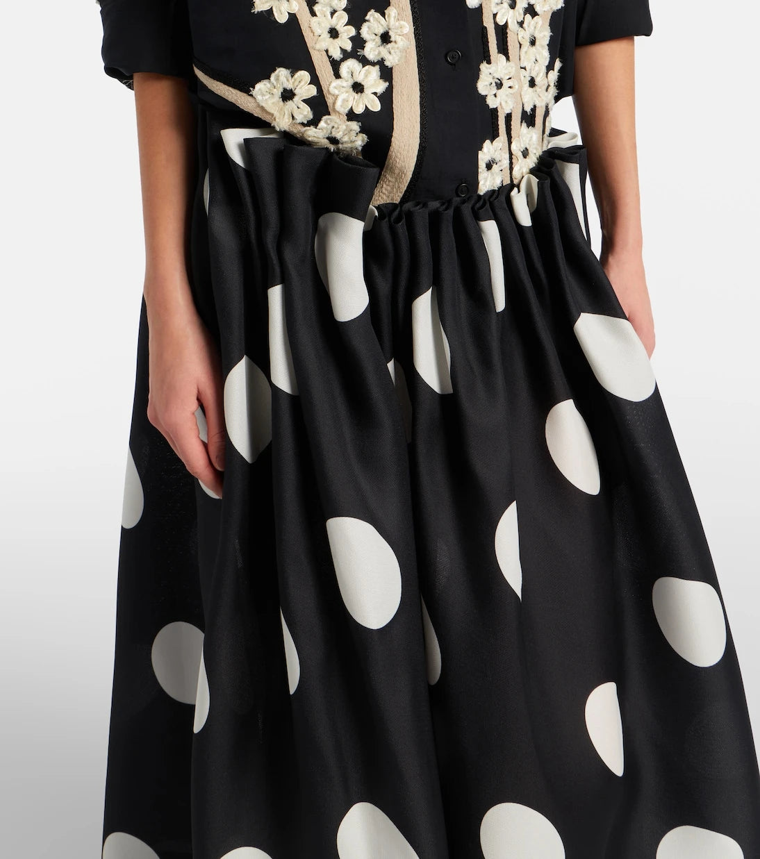 Khaite - Riley polka-dot silk maxi skirt