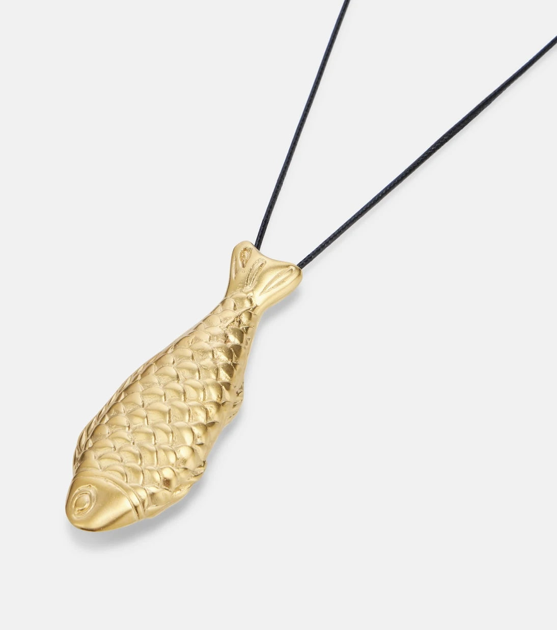 Ysso - Catch Fish 24kt gold-plated pendant necklace