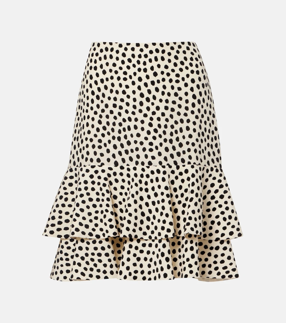 Chloé - Polka-dot tiered silk miniskirt