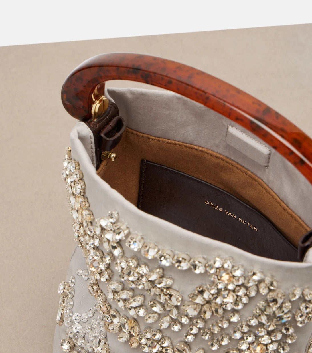 Dries Van Noten - Micro embellished top-handle bag