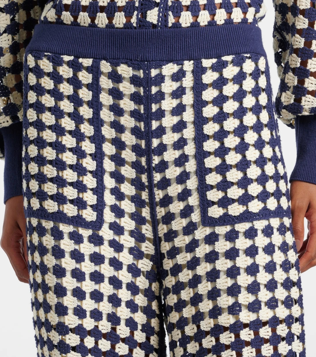 Farm Rio - Crochet cotton-blend wide-leg pants