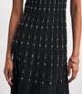 Fragmented Stripes Dress BLACK/IVORY